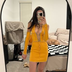 Orange and blue Vrg Grl dress